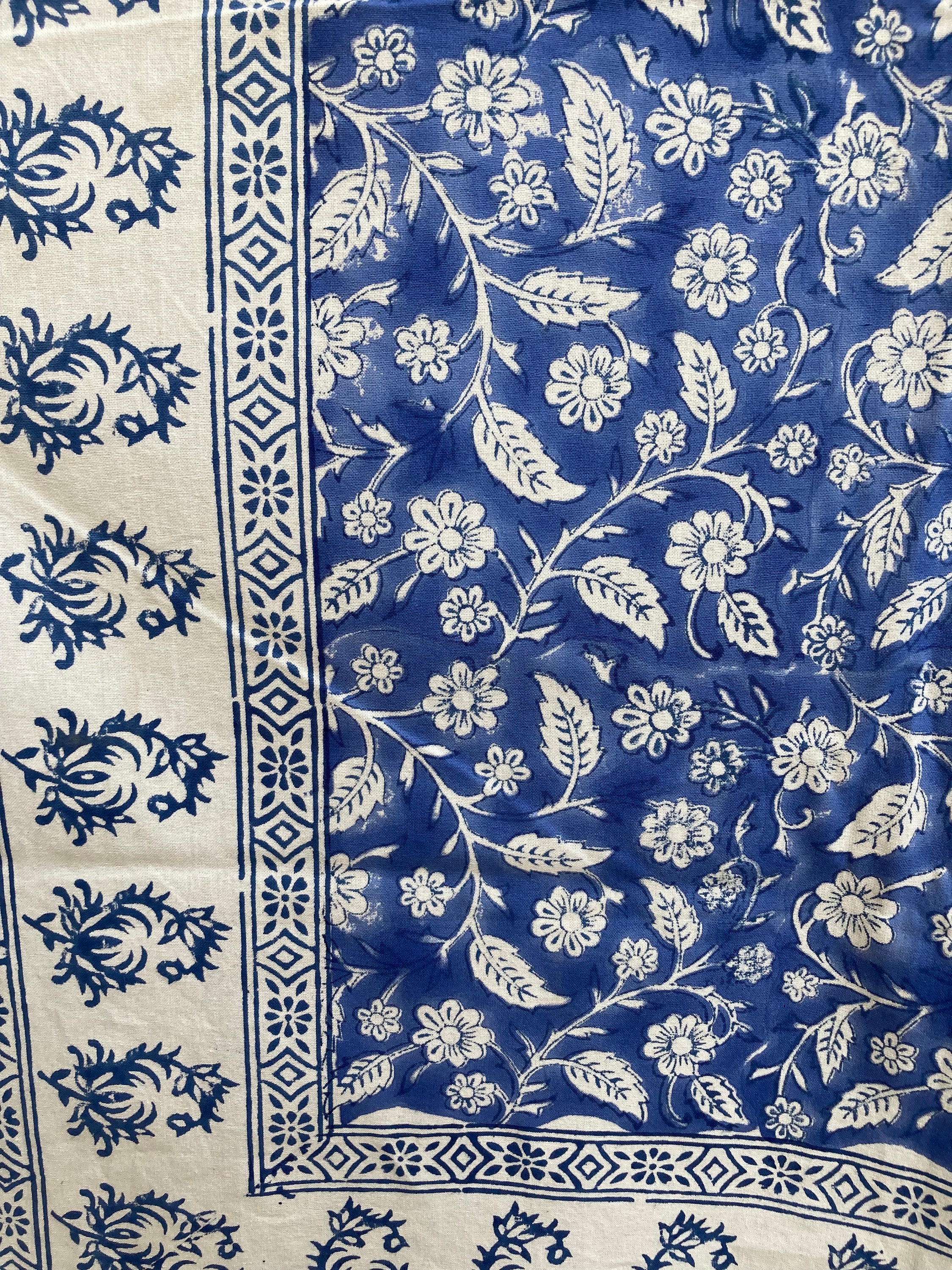Sephare Colth Sapphire Blue Tablecloth , Baby Shower Tablecloth, Floral Table Cloth ...