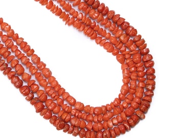 Red Coral Faceted Beads, 4-4.5mm Coral Beads, Strand Length 19 Inch, Jewelry Making beads, Wholesale gemstone, SKU 2842