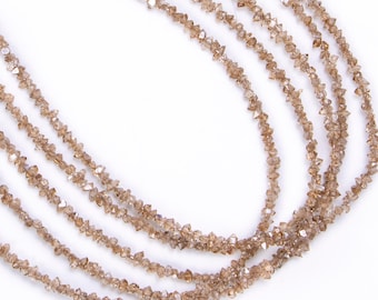 Brown Herkimer Diamond Quartz Beads, Brown 2.5mm to 3mm Diamond Chips Beads Blue Diamond Rough Beads Brown Diamond Nuggets Beads. 2834