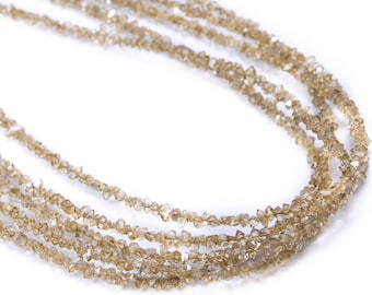 Honey color Herkimer Diamond Quartz Beads, Yellow 2.5mm to 3mm Diamond Chips Beads Diamond Rough Beads Yellow Diamond Nuggets Beads. 2835