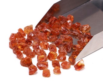 Madeira Citrine Rough Loose Gemstone, 6x6.5 mm To 7x11 mm Madeira Citrine Jewelry Making Stone (SKU1666)