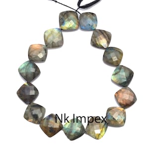 Black Rainbow Labradorite Faceted Rhombus Beads, 13 mm To 15 mm, Purple Labradorite Rhombus Beads, Labradorite Jewelry Gemstone, SKU No. 232