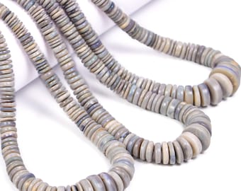 Australian opal gemstone, Tyre Beads Gemstone, Flat Round Heishi Gemstone, 4 To 14MM, Wholesale Gemstone Supplier, Length 16" SKU2749