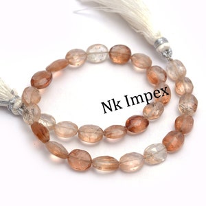 Brown Topaz Faceted Oval Beads, Topaz Oval Beads, Topaz Jewelry Making Gemstone Beads, 10 Inch Strand (SKU1396)
