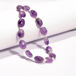 Amethyst Smooth Oval Beads Briolettes, Amethyst Smooth Beads, Amethyst Oval Shape Beads, Amethyst Jewelry Making Gemstone Beads, SKU2348