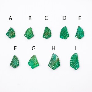 Top Quality Emerald Leaf, Emerald Carving Loose Gemstone, Emerald Engraving Jewellery, Pendant Gemstone, Emerald Jewellery Gemstone, SKU1917