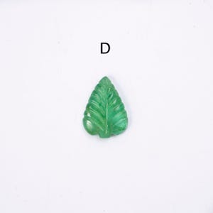 Natural Emerald Carving Leaves Loose Gemstone, Leaf Pendant For Jewelry Making, SKU1890 D - 12.5x17 mm, 5.6