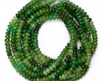 Natural Tsavorite Rondelle Beads Gemstone, 6mm to 6.5mm, Wholesale Gemstone Beads, Strand Length 18 Inch, SKU 2667