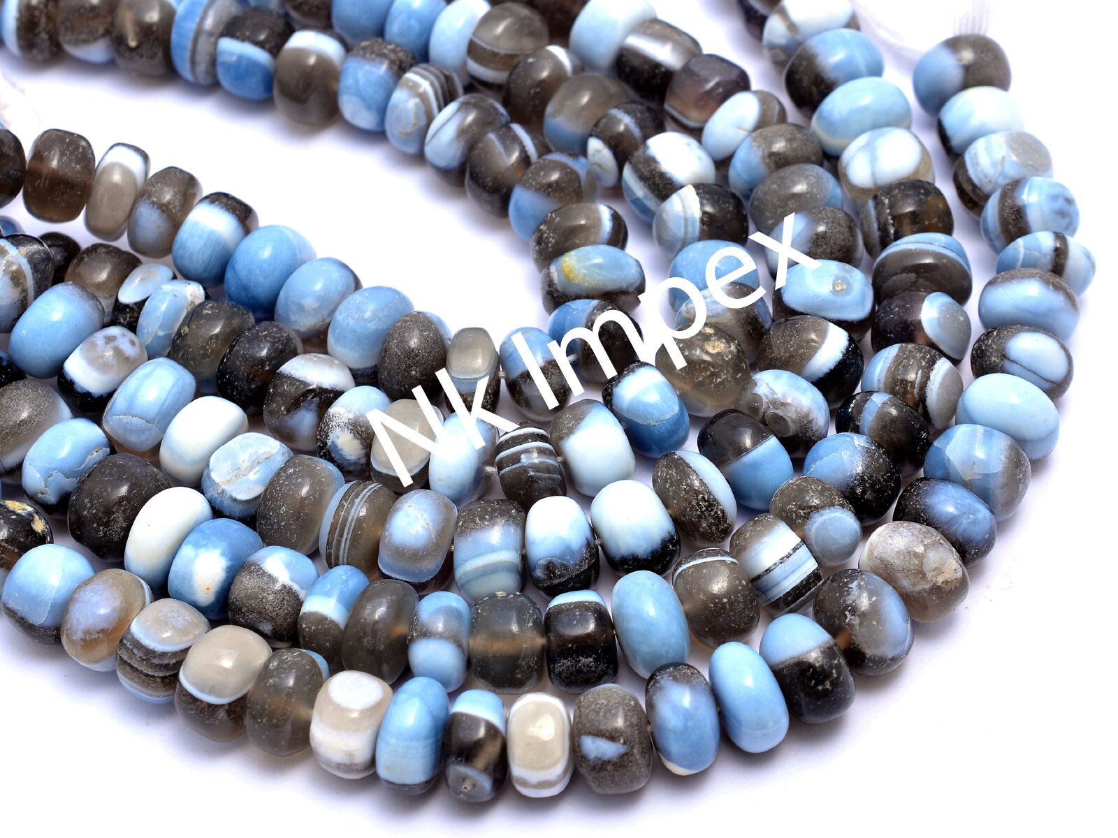 AAA Quality Blue Opal Smooth Rondelle beads 9 Inches 9 mm | Etsy