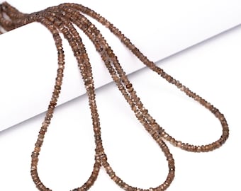 Andalusite Rondelle Beads, Faceted Gemstone Beads, Gemstone for jewellery making, Strand Length 16 Inch, 3.5MM To 8MM Beads, SKU 2665