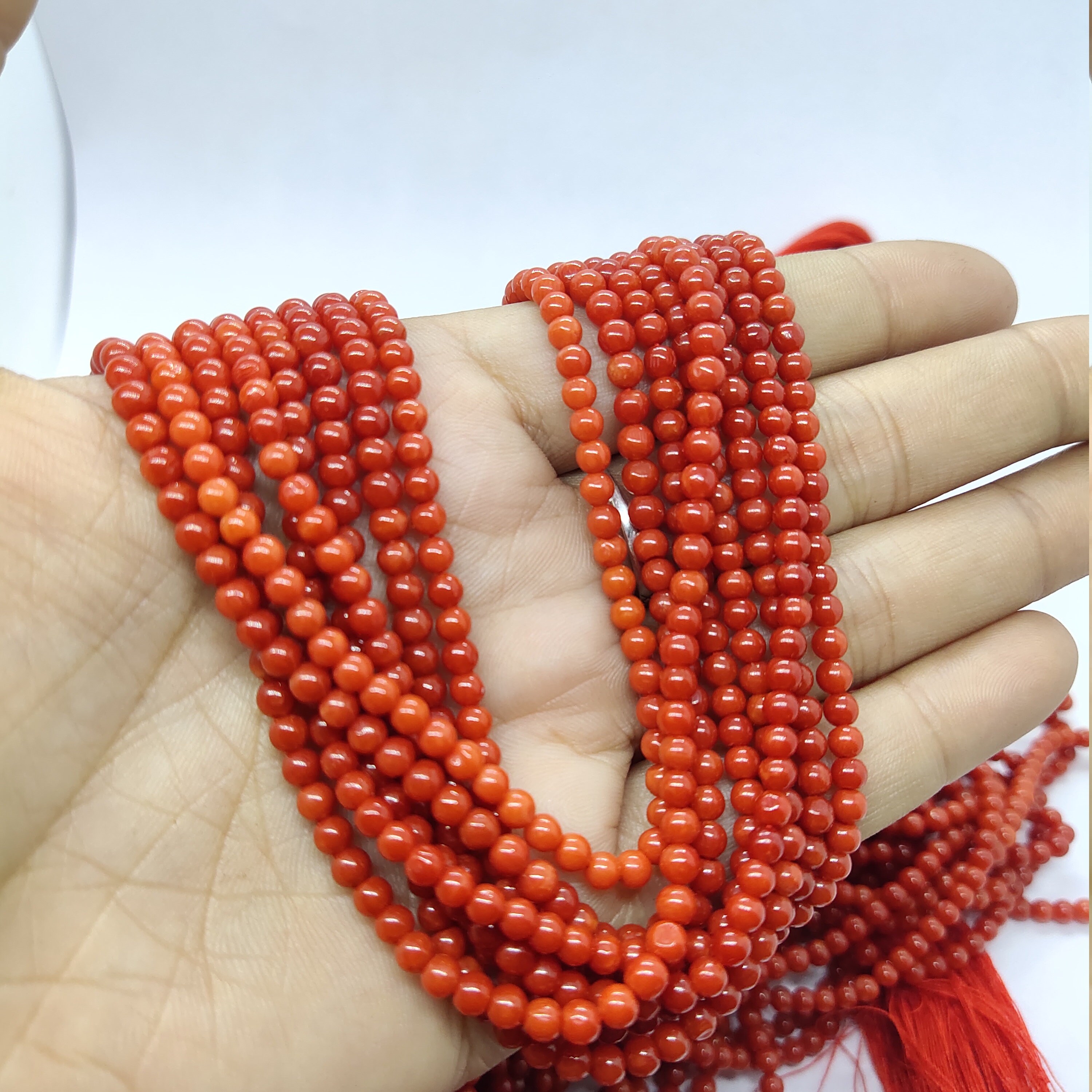 Coral Beads Red Coral Smooth Round Beads 20 Inch Jewelry Making Beads Coral Round Beads 3.5 mm To 4 mm SKU 1477 Red Coral Round Coral Beads Red Coral Smooth Round Beads 20 Inch Jewelry Making Beads Coral Round Beads 3.5 mm To 4 mm SKU 1477 Red Coral Round