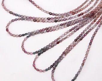 Natural Multi Spinel Smooth Oval Beads, Wholesale gemstone, 18" Strand, 4x5 to 4.5x5.5mm, Jewelry Making, SKU2668