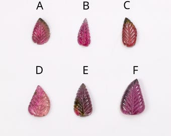 Tourmaline Carving Leaf Gemstone, Loose Gemstone for jewelry Making, Wholesale gemstone Supplier, Handmade Leaf Gemstone, SKU 2663