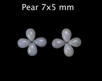 Ópalo australiano, lote de piedras preciosas sueltas, cabujón suelto redondo o en forma de pera, para joyería, 3,5 mm, 4 mm, 5 x 3 mm, 7 x 5 mm. SKU2614