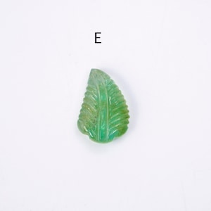 Natural Emerald Carving Leaves Loose Gemstone, Leaf Pendant For Jewelry Making, SKU1890 E - 14.5x21mm, 13.35