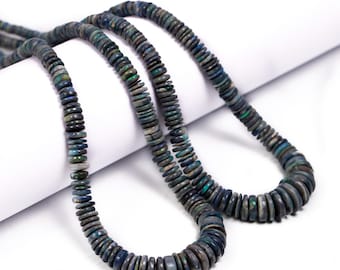 Australian Opal Gemstone, Treasure Bead, Flat Round Heishi Gemstone, 4.5 To 11MM Gemstone For Jewelry Making, Wholesale gemstone SKU2672