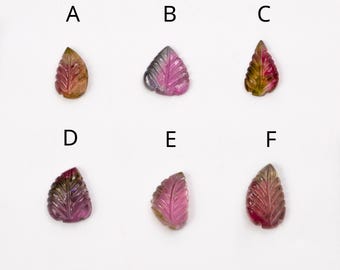 Natural Tourmaline Carving Leaf Gemstone, Colourful Tourmaline Gemstone, Loose Gemstone, Wholesale Gemstone supplier SKU 2661