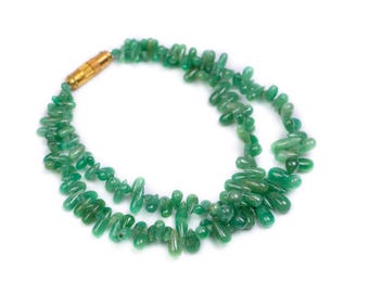 Emerald Teardrop Beaded Bracelet, Beads Size3.5X2mm-9X4mm Bracelet, 6.5 inch Drop gemstone bracelet, Handmade bracelet, SKU 2815