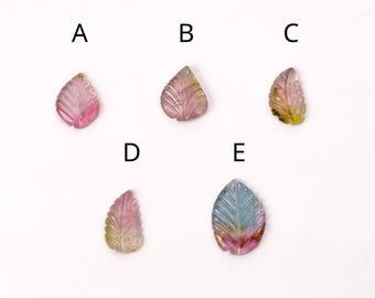 Natural Tourmaline Carving Leaf Gemstone, Colourful Tourmaline Gemstone, Loose Gemstone, Wholesale Gemstone supplier SKU 2660