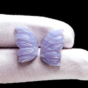 AA Qualité Dentelle Bleue Agate Papillon Sculpture Pierre Précieuse, Dentelle Bleue Agate Pierre Précieuse Sculptée, Dentelle Bleue Agate Fabrication de Bijoux Sculpture, SKU1739 image 9