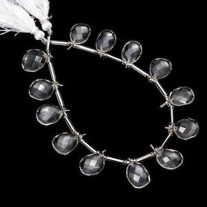 Natural Crystal Quartz Faceted Irregular Shape Beads, 8 Inch Strand, (SKU1962)