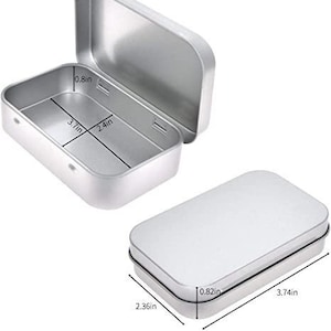 Metal tin boxes with lids great for packing pocket sized items and for gifts or gift holders