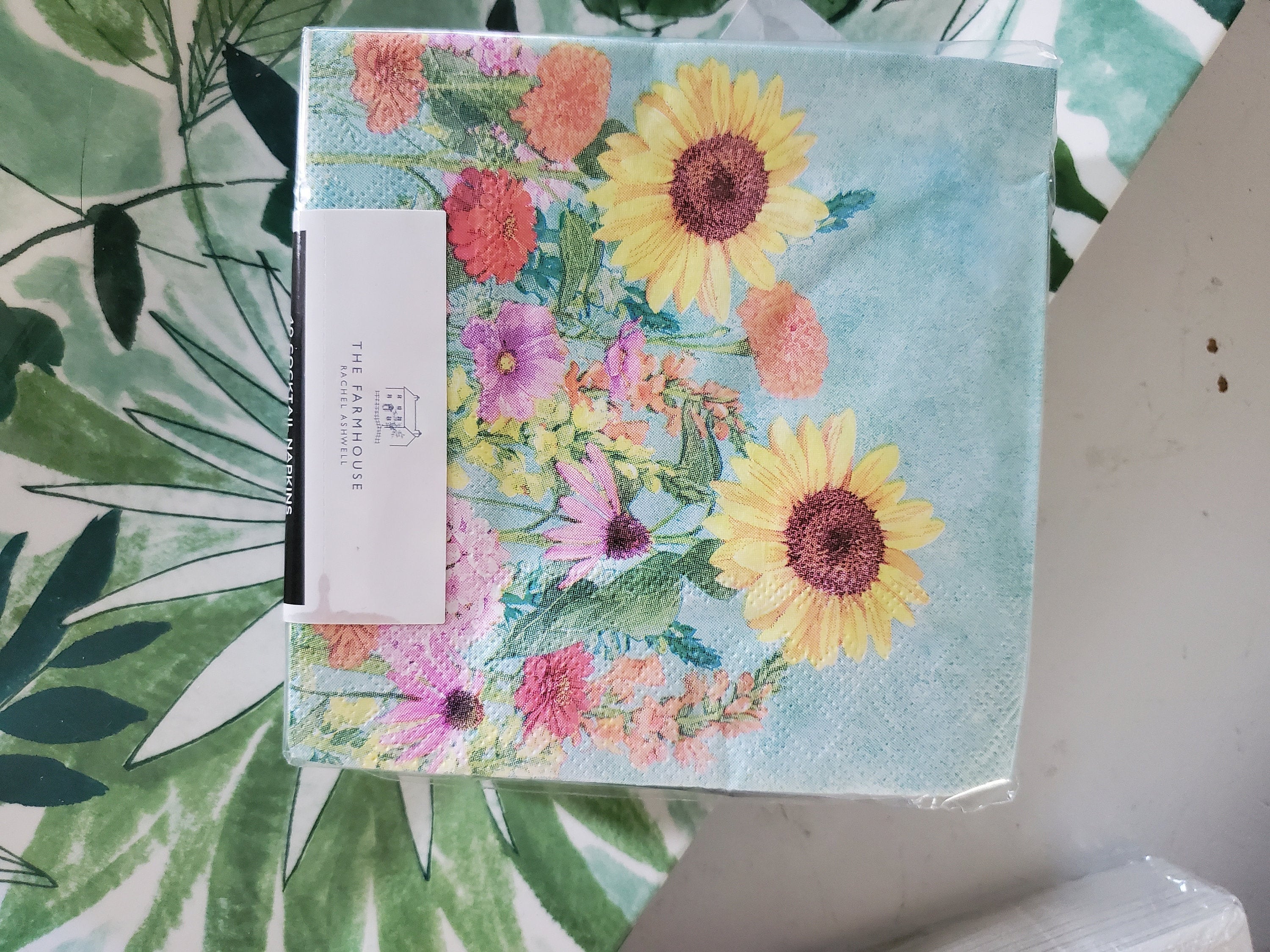 Sommerblume Servietten 6,5 Cm – 16 Stück, Mehrfarbig, Papierservietten