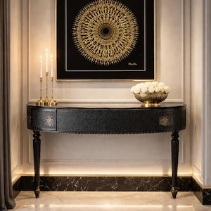 Table sink - black console with drawer