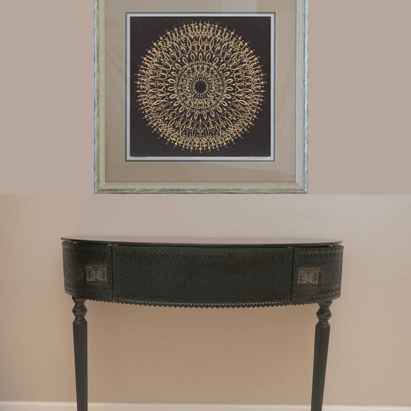 Black Gold Entry Console Table Etsy