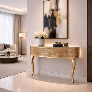 Goldkonsole - Spitzenkonsole mit Schublade. ChayChen