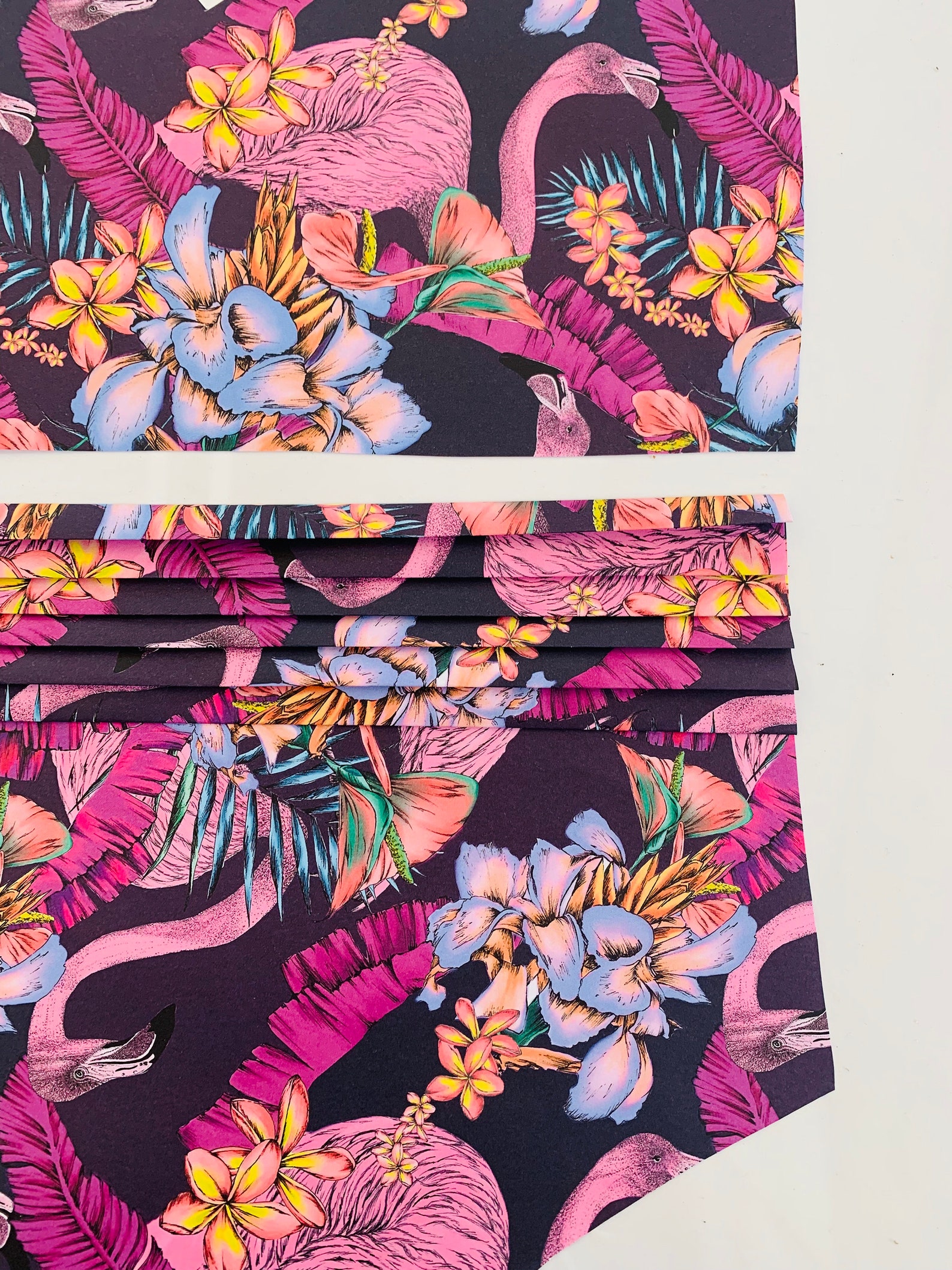 Pink Flamingo Vintage Swimsuit: Hand Folded Paper Framed - Etsy