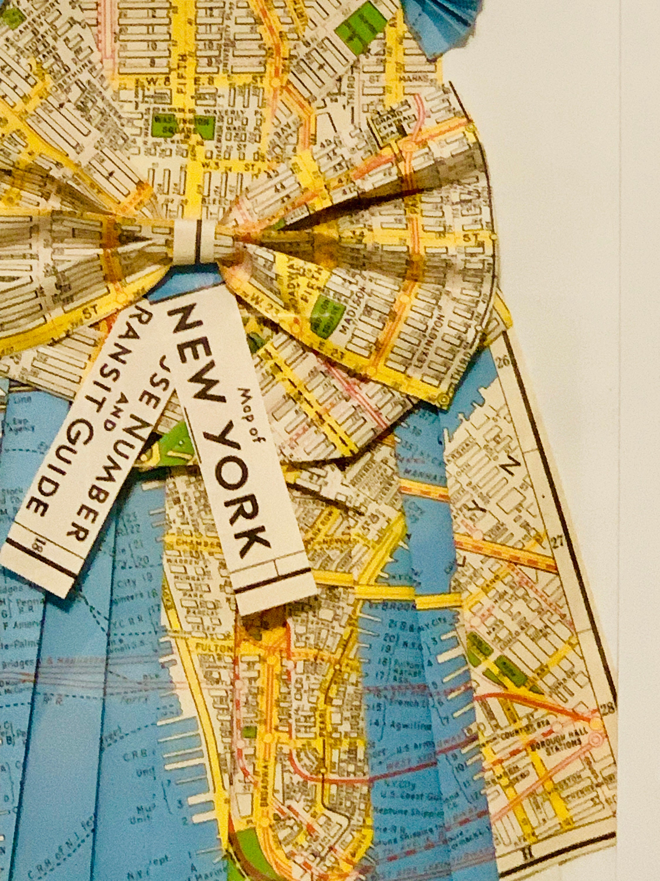 Map of NYC Hand Folded Map Origami Dress Picture & Wall Etsy