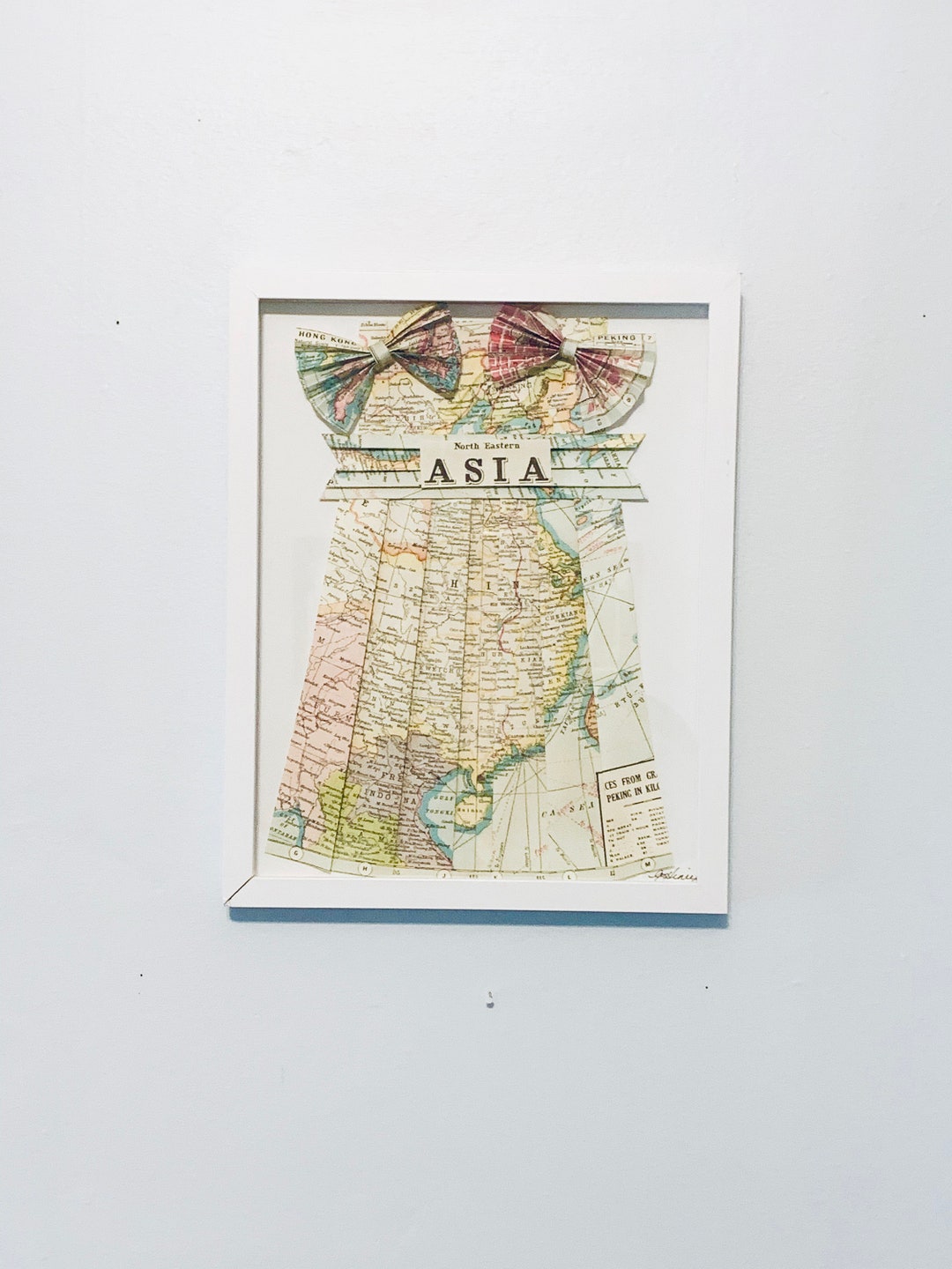 Asia Map Dress Hand Folded Map Origami Dress Picture & Wall Hanging ...