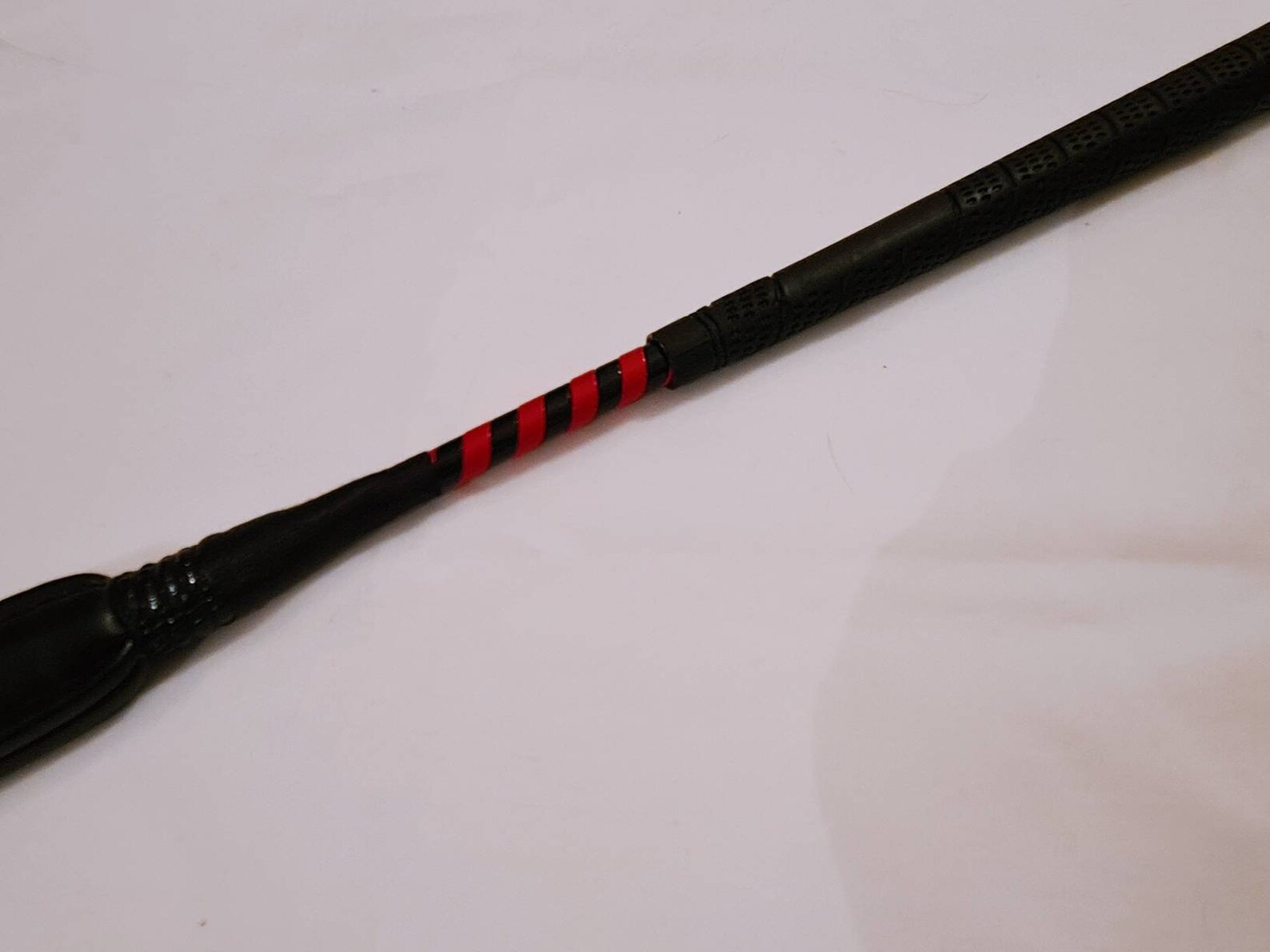 Red and Black Padded Jockey Whip Etsy