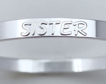 Sister Silver Bangle