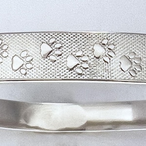 Paws Silver Bangle