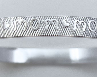 Mom Silver Bangle