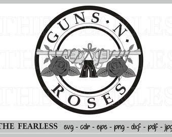 Guns And Roses Logo Svg