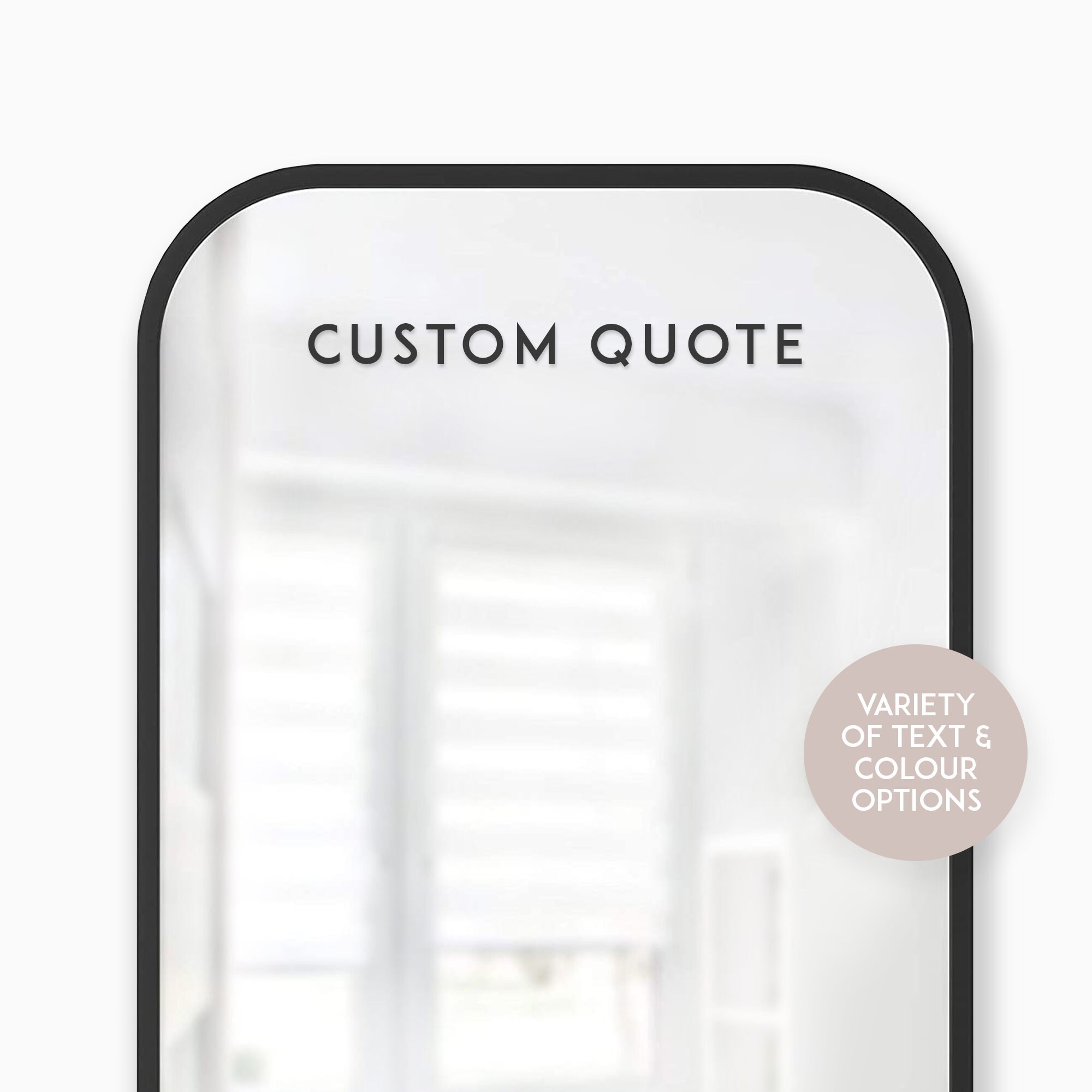 Custom Quote Mirror Sticker Positive Mirror Decal Sticker Etsy UK