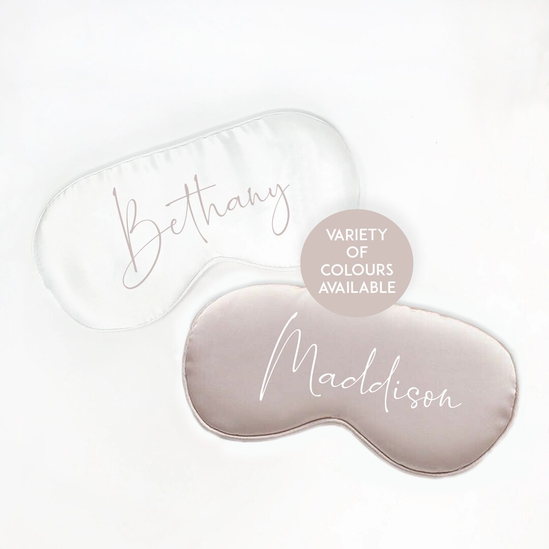 Personalised Eye Sleep Mask Satin Eye Mask Personalised Etsy UK