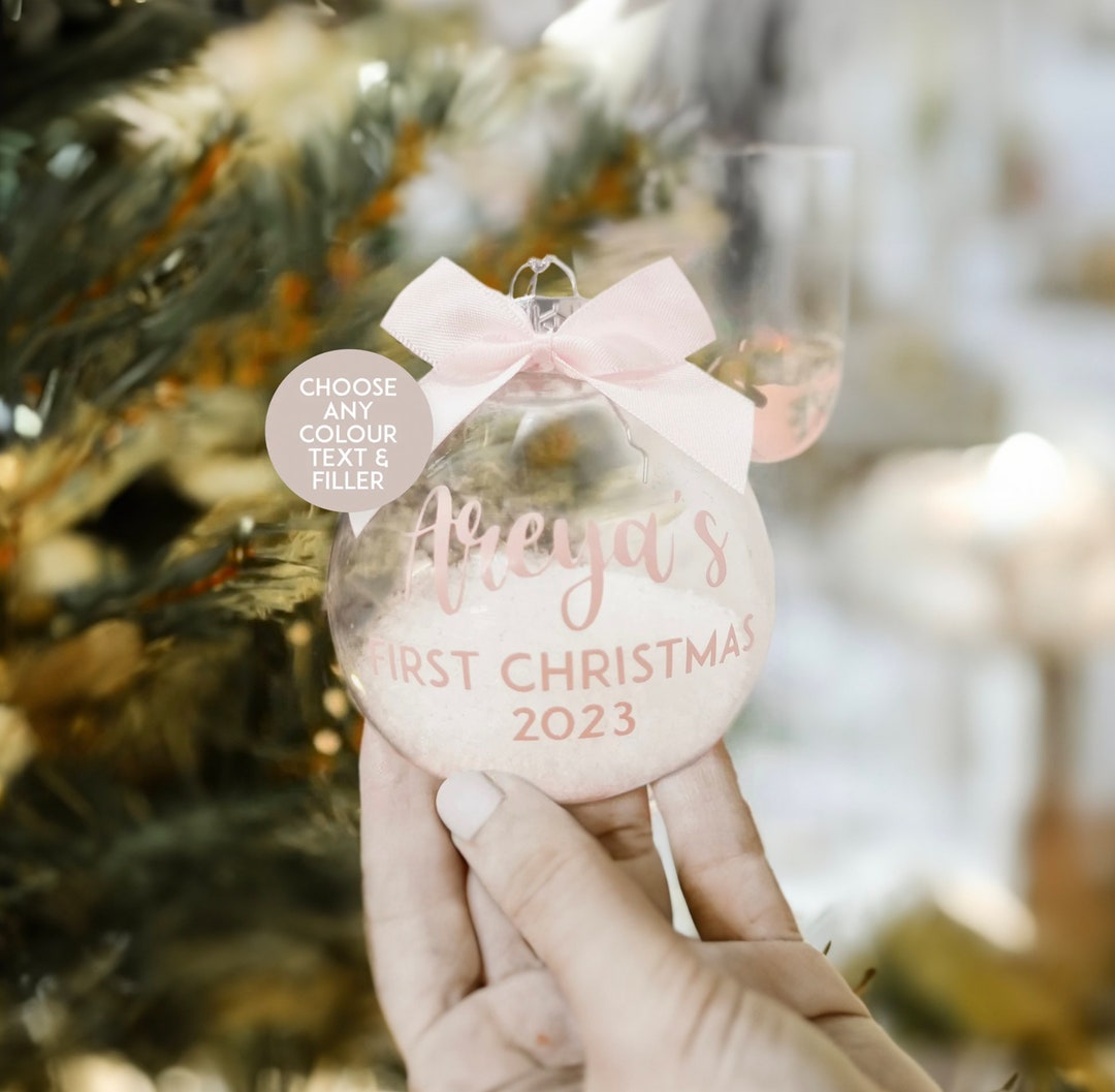 Première boule de Noël personnalisée Première boule de Noël de bébé