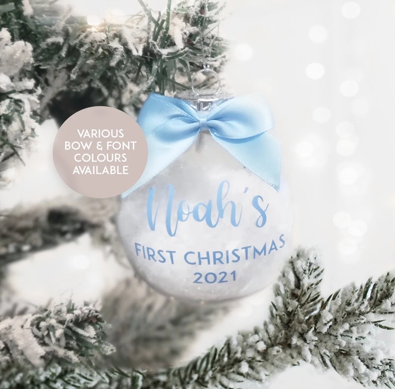 Personalised First Christmas Bauble | Baby's First Christmas Bauble | Personalised Bauble | Personalised Tree Decoration 