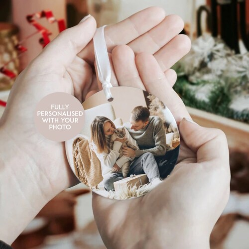 Personalised ANY PHOTO Christmas Tree Bauble Decoration Etsy UK