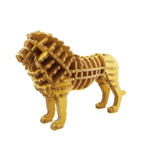 Kit de prise de figure animale : Lion du zoo en carton