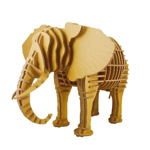 Kit à brancher figurines d'animaux : éléphant du zoo en carton
