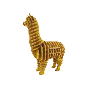 Kit de figuras animales: Alpaca del zoológico de cartón