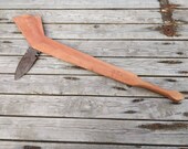 Gunstock warclub , Native American inspired, decorative Wild West wall hanging, movie prop