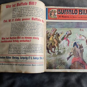 Lot antique Buffalo Bill novels, groschenroman, German, Ca 1930, printed in Leipzig, Gustav Kuhn image 7