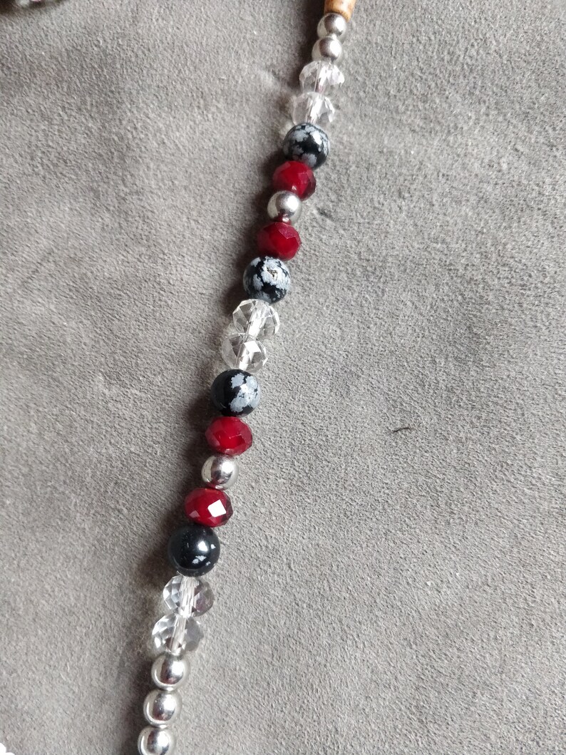 Collar de lobo estilo North West Coast, lobo con cuentas, estilo nativo americano, estilo Haida, imagen 3