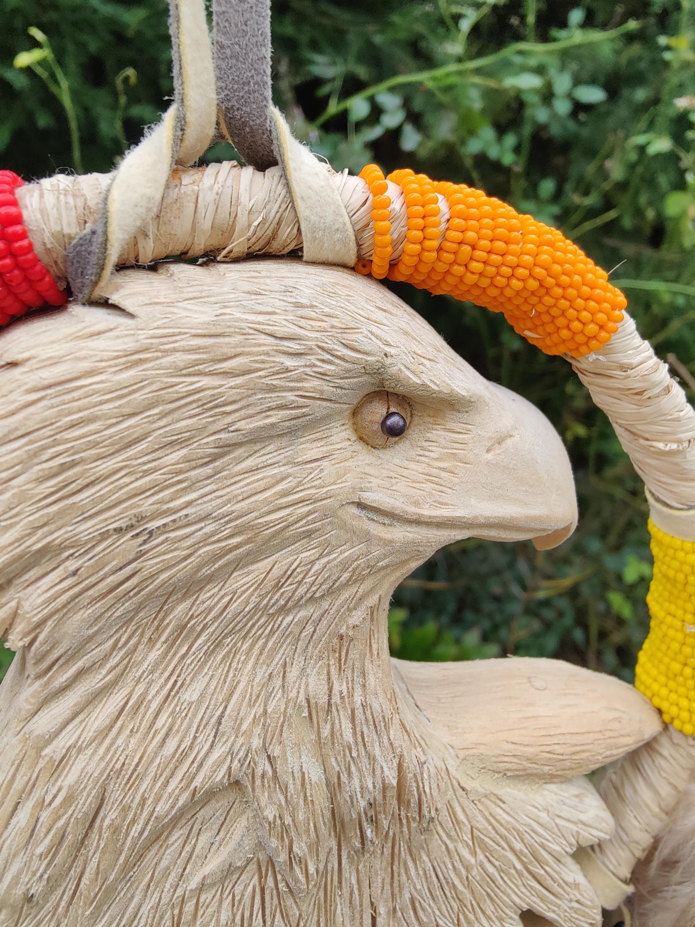 ヴィンテージの彫刻が施された鷲の壁掛けハンガー、ワイルドウェスト風